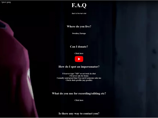 FAQ screenshot