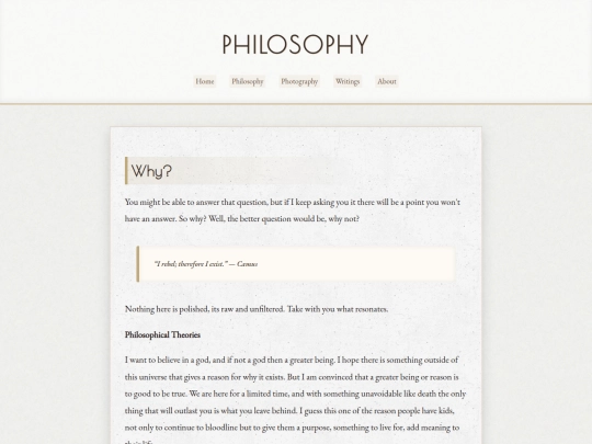 philosophy screenshot