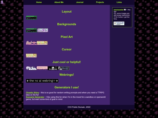 links screenshot