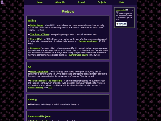 projects screenshot