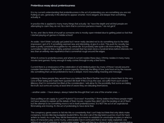 articles/pretentious screenshot