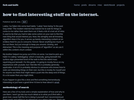 blog/projects/webdigging screenshot