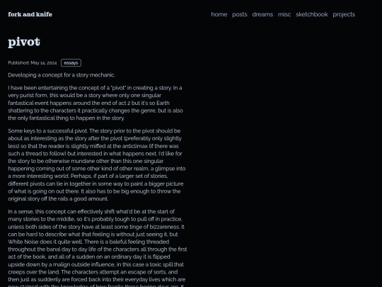 blog/thoughts/pivot screenshot