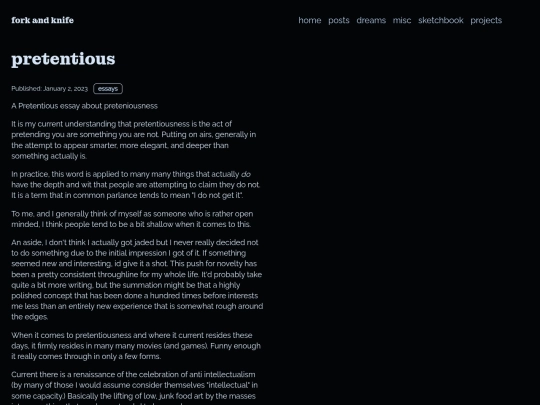 blog/thoughts/pretentious screenshot