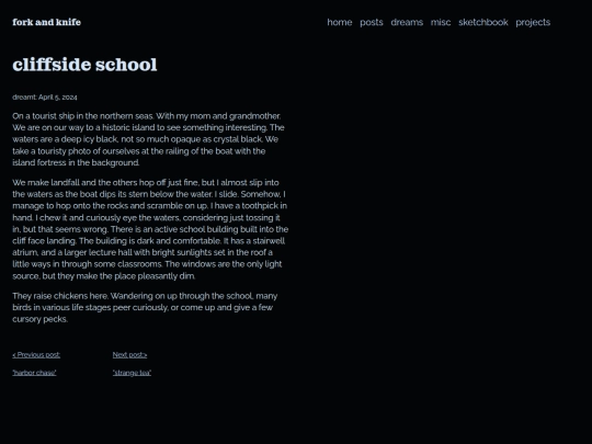 dream_journal/cliffside_school screenshot