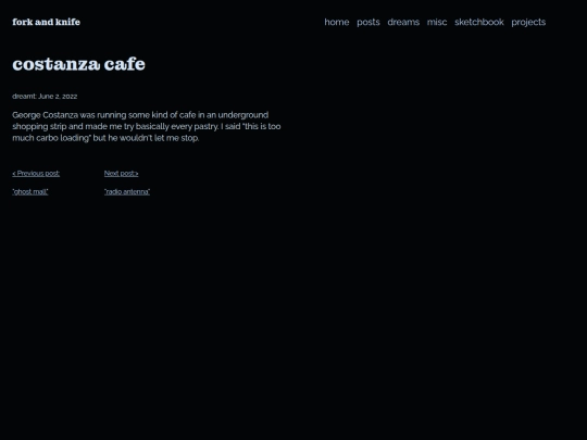 dream_journal/costanza_cafe screenshot