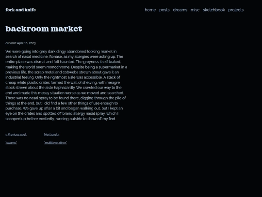 dream_journal/grocer screenshot