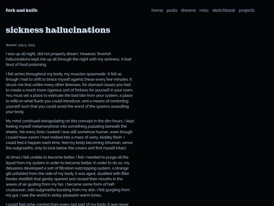 dream_journal/sickness_hallucinations screenshot