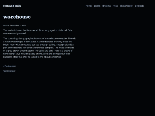 dream_journal/warehouse screenshot