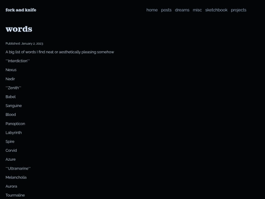 misc/words screenshot