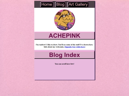 Blog/Home screenshot
