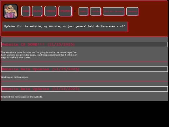 updates screenshot