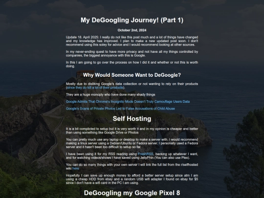 Rants/degoogle1 screenshot