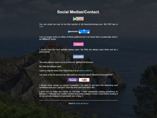 Socials screenshot