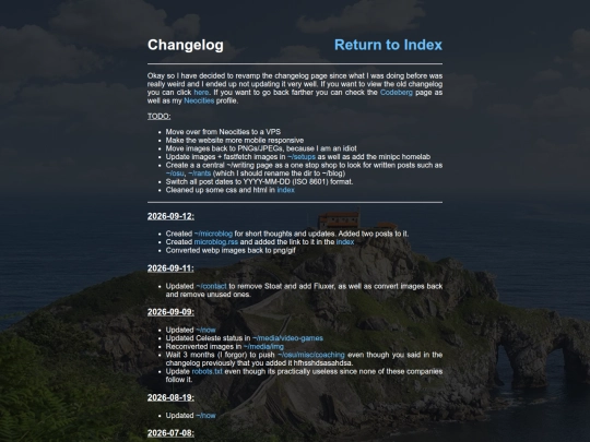 changelog screenshot