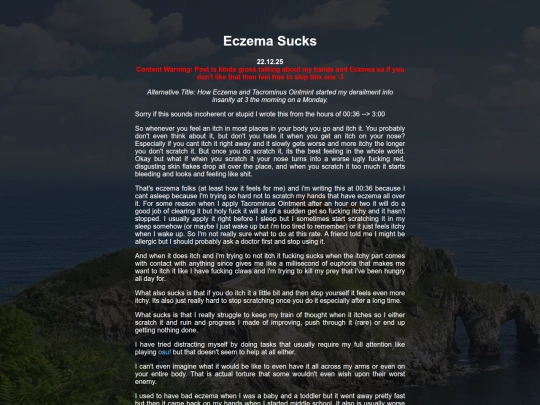 rants/eczema-sucks screenshot