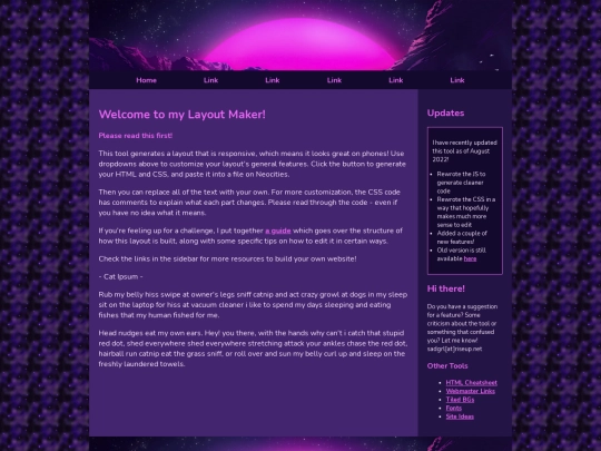 info screenshot