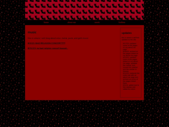 musicpage screenshot