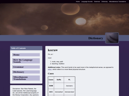 dictionary entries/keeraw screenshot