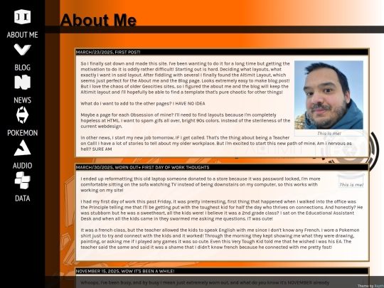 Blog screenshot
