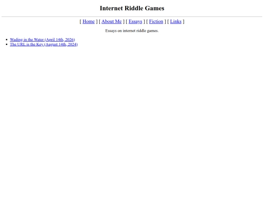 essays/riddles/riddlelist screenshot