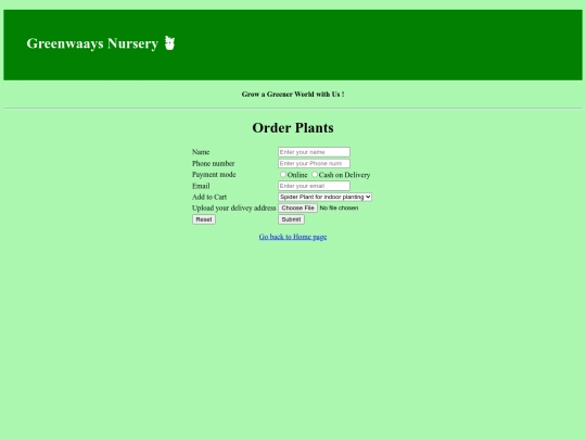 Greenwaays /Orderplants screenshot
