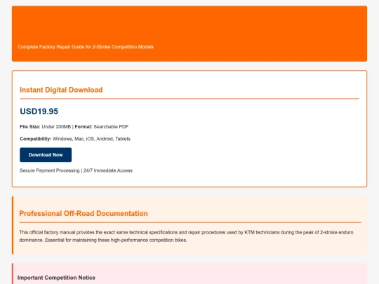manuals/1999-2003-ktm-125-200-enduro-service-repair-manual screenshot