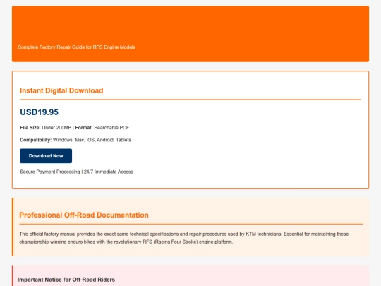 manuals/2000-2006-ktm-250-610-enduro-service-repair-manual screenshot