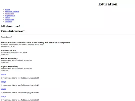 html/education screenshot