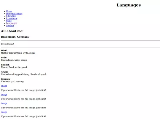 html/languages screenshot