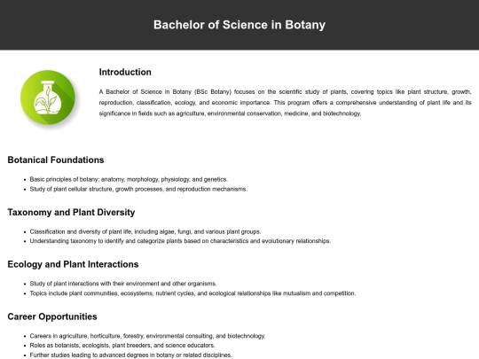 web2/bscbotany screenshot