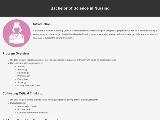 web2/bscnurs screenshot