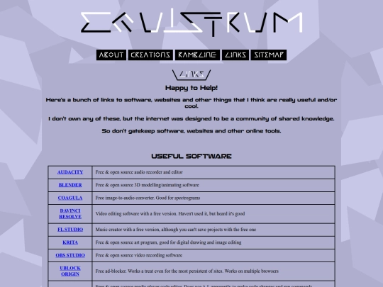 links screenshot