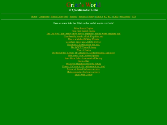 links screenshot