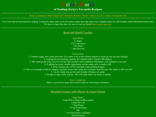 recipes screenshot