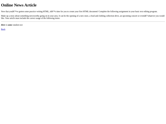 test screenshot