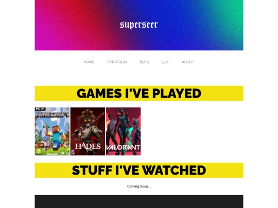 list screenshot