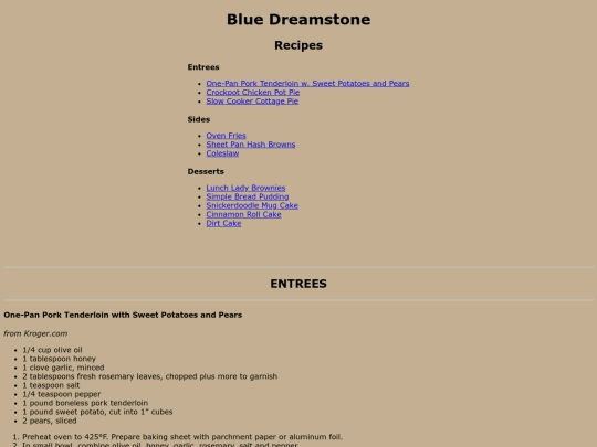 recipes screenshot