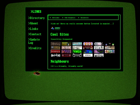 links screenshot