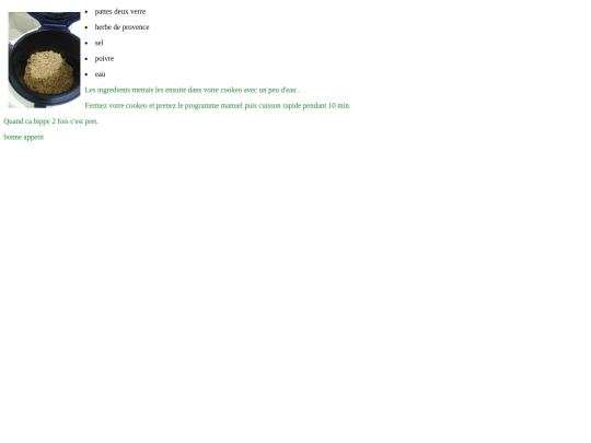 html/recette de patte screenshot