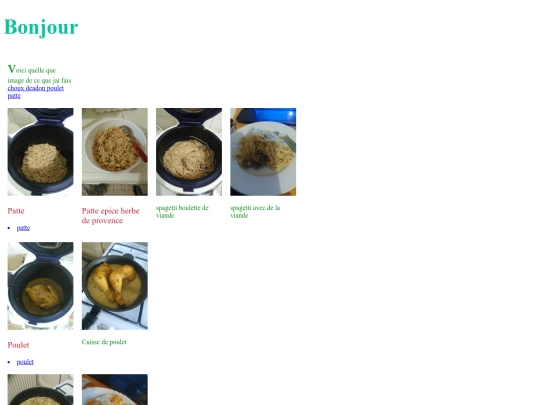 html/recette screenshot