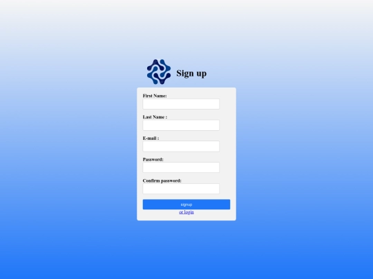 singup screenshot
