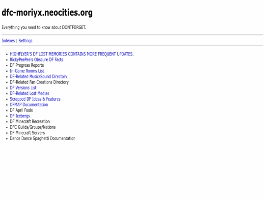 index screenshot