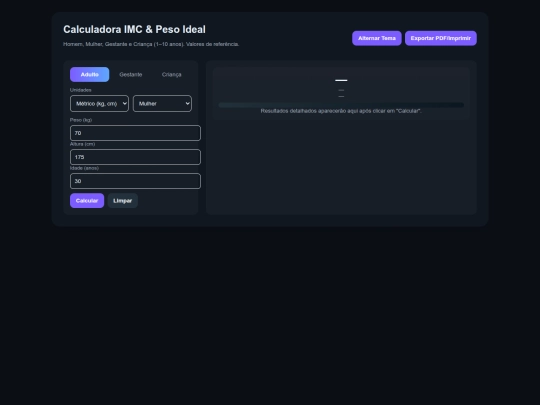 calculadoras/imc screenshot