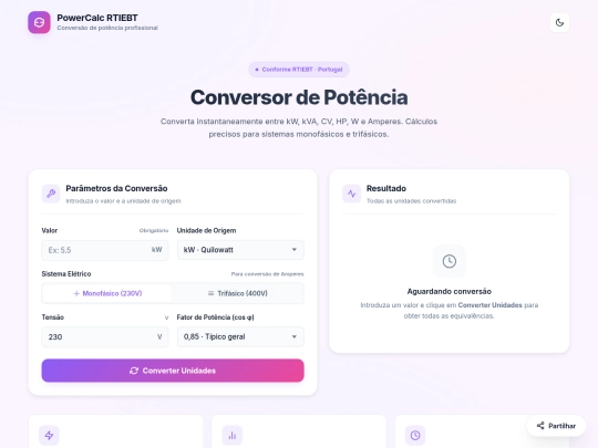 eletricista/Calc.Conversao.Potencia screenshot