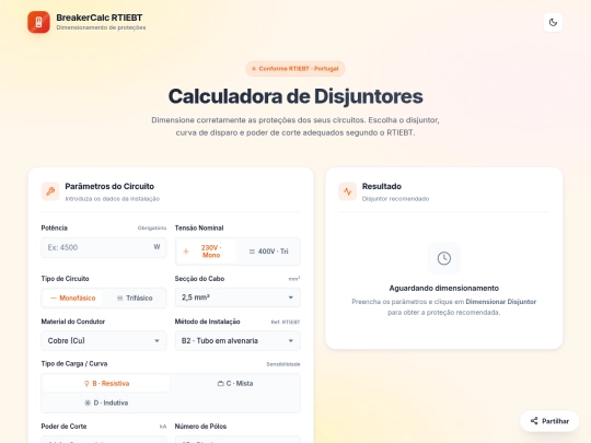 eletricista/Calc.Disjuntores.RTIEBT screenshot