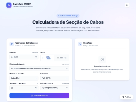 eletricista/Calc.Sec.Cabos.RTIEBT screenshot
