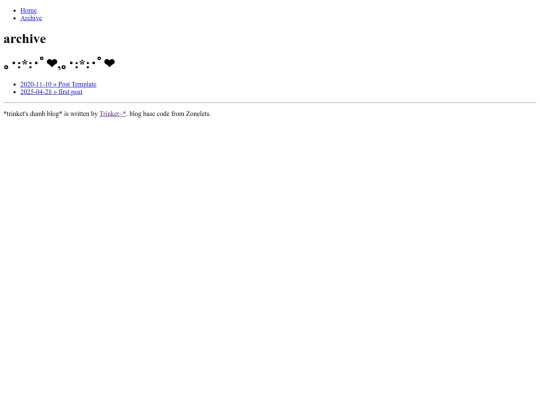 blog/archive screenshot