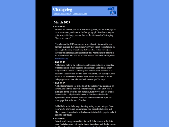 changelog screenshot