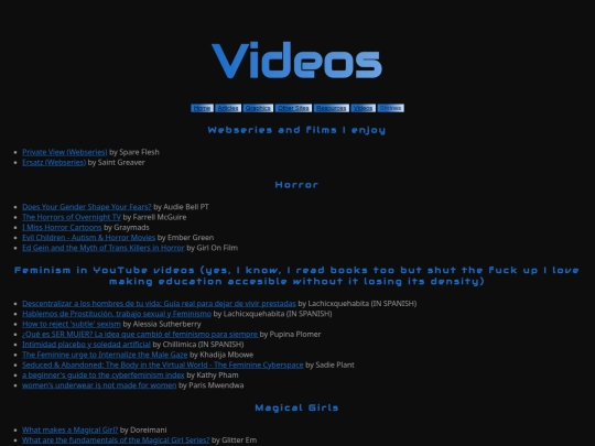 html/Videos screenshot
